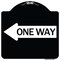 Signmission One Way With Left Arrow Heavy-Gauge Aluminum Architectural Sign, 18" x 18", BW-1818-24385 A-DES-BW-1818-24385 - alternate 1